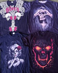 T-Shirts imprimés de crâne 17 pièces (RV # 076)