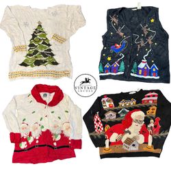 Pulls et cardigans rétro Y2K Édition de Noël 10pcs..