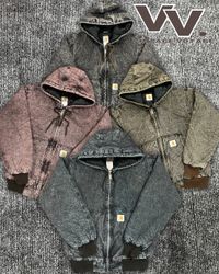 Veste active à délavage acide de style retravaillé..