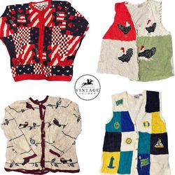Vintage Sweaters & Cardigans Unique 10pcs (S-24)