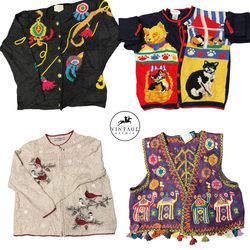 Vintage Sweaters & Cardigans Unique 10pcs (S-26)