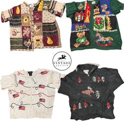 Vintage Sweaters & Cardigans Unique 10pcs (S-28)