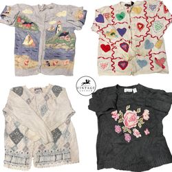Vintage Sweaters & Cardigans Unique 10pcs (S-37)