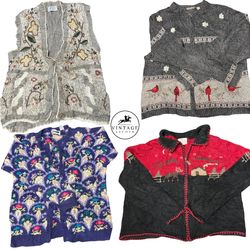 Vintage Sweaters & Cardigans Unique 10pcs (S-40)