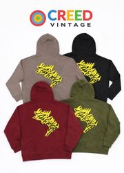 CR1144  Rework Style Stussy Print Hoodie