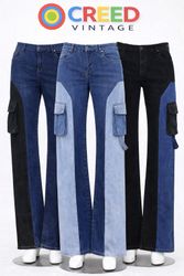 CR1145 Upcycled Cargo Panel Denim-Hosen