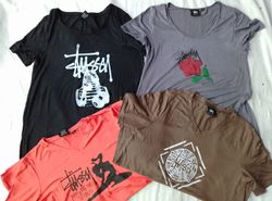 CR5998 Style retravaillé T-shirts bébé Stüssy impr..
