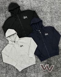 Stussy überarbeiteter Stil Mix Farb Reißverschluss..