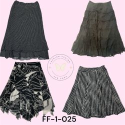 Printed Poly Skirts Wholesale Lot 29 Pcs FF-1-025