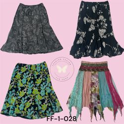 Bulk Printed Polyester Skirts for Women – 40 Piece..