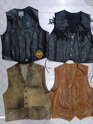 R369 Men Premium Vintage Y2K Leather Waistcoat