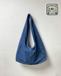 Upcycled Denim Floppy Shoulder Bag