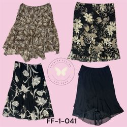 3.	Floral Printed Poly Skirt – Everyday Fashion (F..