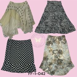 •	Abstract Print Poly Skirt – Lightweight & Comfor..