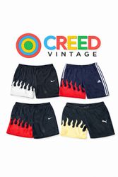 CR6036  Upcycled Flame Patch Mix Brand Shorts