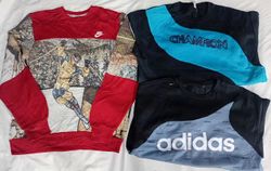 CR6044 Upcycled Mix Branded Patchwork Sweatshirts