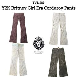 Y2K Britney Girl Era Corduroy Pants(TVL-289)