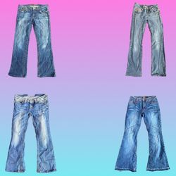 Y2K IT Girl Denim Flare Jeans (TS-001)