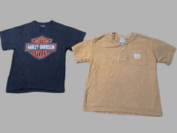 Kids carhart/Harley davidson t-shirts and long sle..