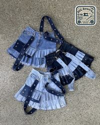 Mini Saia de Denim Reciclado