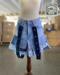 Saia Mini de Denim Reciclado