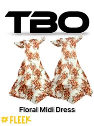 Floral Midi Dresses (TBO-133)