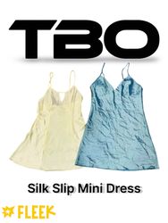 Silk slip Mini Dresses    (TBo-135)