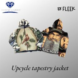 Upcycle Tapestry Jacket with hoodie (Dv-01-458)