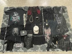 (FV-898) Gothcore Y2K Schwarzes Streetwear Bundle ..