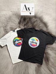 Stussy rework style tie dye stussy black and white..