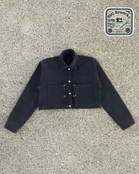 Veste à poches doubles en tissu recyclé