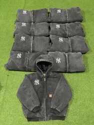 Rework style acid wash Carhartt rework hooded jack..