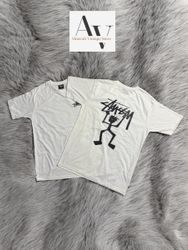 Stussy rework style worrier man white tee