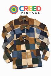 CR1166  Upcycled Heritage Patchwork Zip Jacket