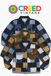 Veste en denim à carreaux recyclée CR1168