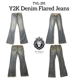 Y2K Denim Flared Jeans (TVL-291)