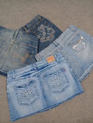 #230 Ladies Denim Y2k Premium Mini Skirts