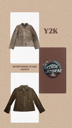 Y2K Retro Rebel Suede Jacket