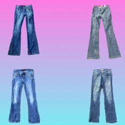Y2K IT Girl Denim flare Jeans (TS-022)