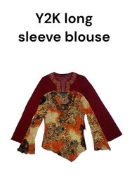 Blouse à manches longues Y2K