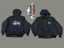 Rework style Stussy Hoodie jacket
