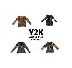 Y2K European Mesh Long sleeve Tops (YWV56)
