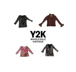 Y2K European Mesh Long sleeve Tops (YWV57)
