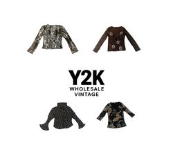 Y2K European Mesh Long sleeve Tops (YWV62)