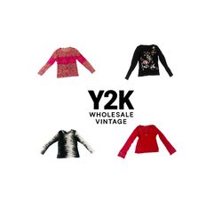 Y2K European Mesh Long sleeve Tops (YWV64)