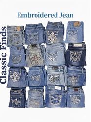 Y2k Embroidered jeans