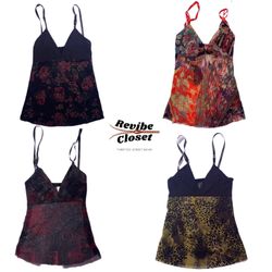 Y2K Romantic Vibe Grunge Cami Tops RC-021