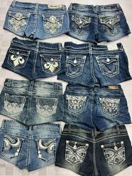 R374 Upcycled Ladies Embellished Sexy Hot Shorts
