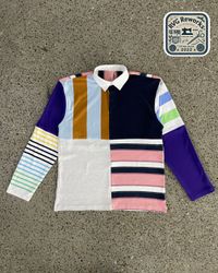 Pol shirt à manches longues en patchwork recyclé