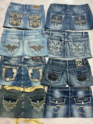 Jupes mini embellies pour femmes R378 upcyclées